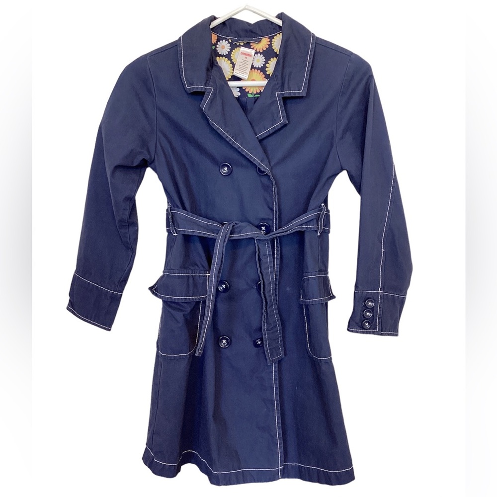 Gymboree Navy Blue Trench Coat | Girls 10 | spring coat | Easter Wedding Jacket